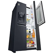 LG 601L side-by-side-fridge with InstaView Door-in-Door™ in Matt Black, GS-X6018MT, thumbnail 8