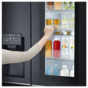 LG 601L side-by-side-fridge with InstaView Door-in-Door™ in Matt Black, GS-X6018MT, thumbnail 9