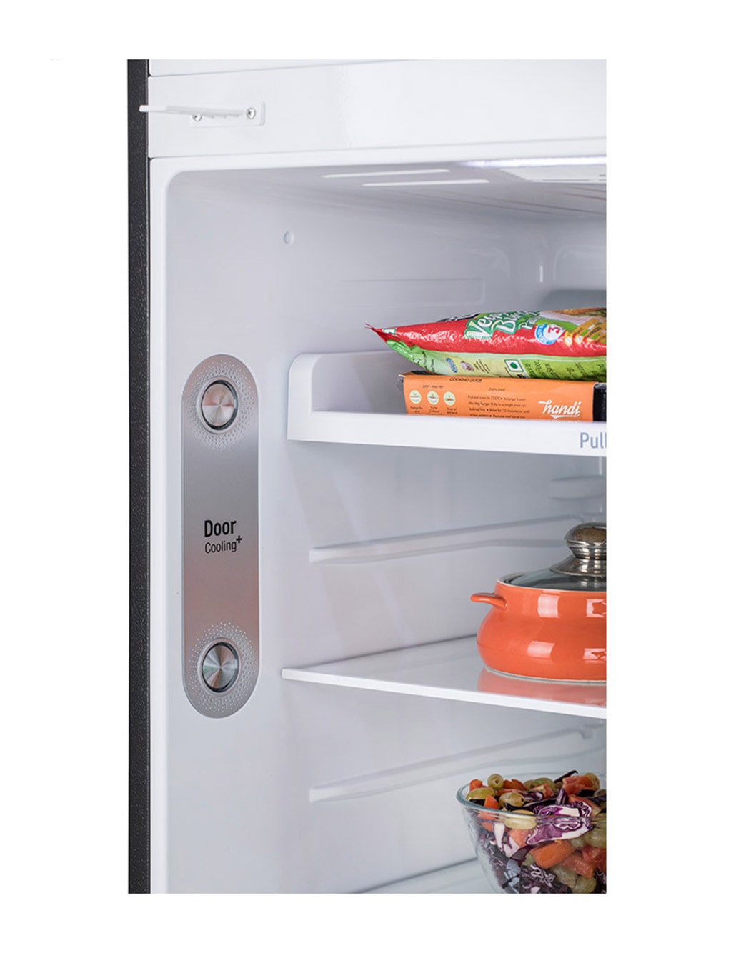 437L Top Freezer with DoorCooling+™ in Shiny Steel LG NP