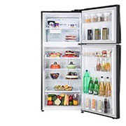 LG 437 Litres Smart Inverter, Water Dispenser, Door Cooling+™, LG ThinQ, Hygiene Fresh+™, Auto Smart Connect™, Front View with content, GL-B433PZI, thumbnail 2