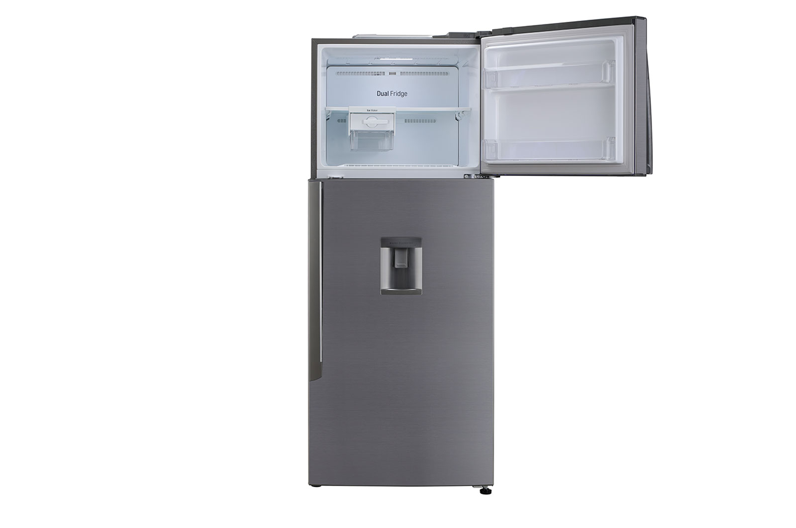 437L Top Freezer with DoorCooling+™ in Shiny Steel LG NP
