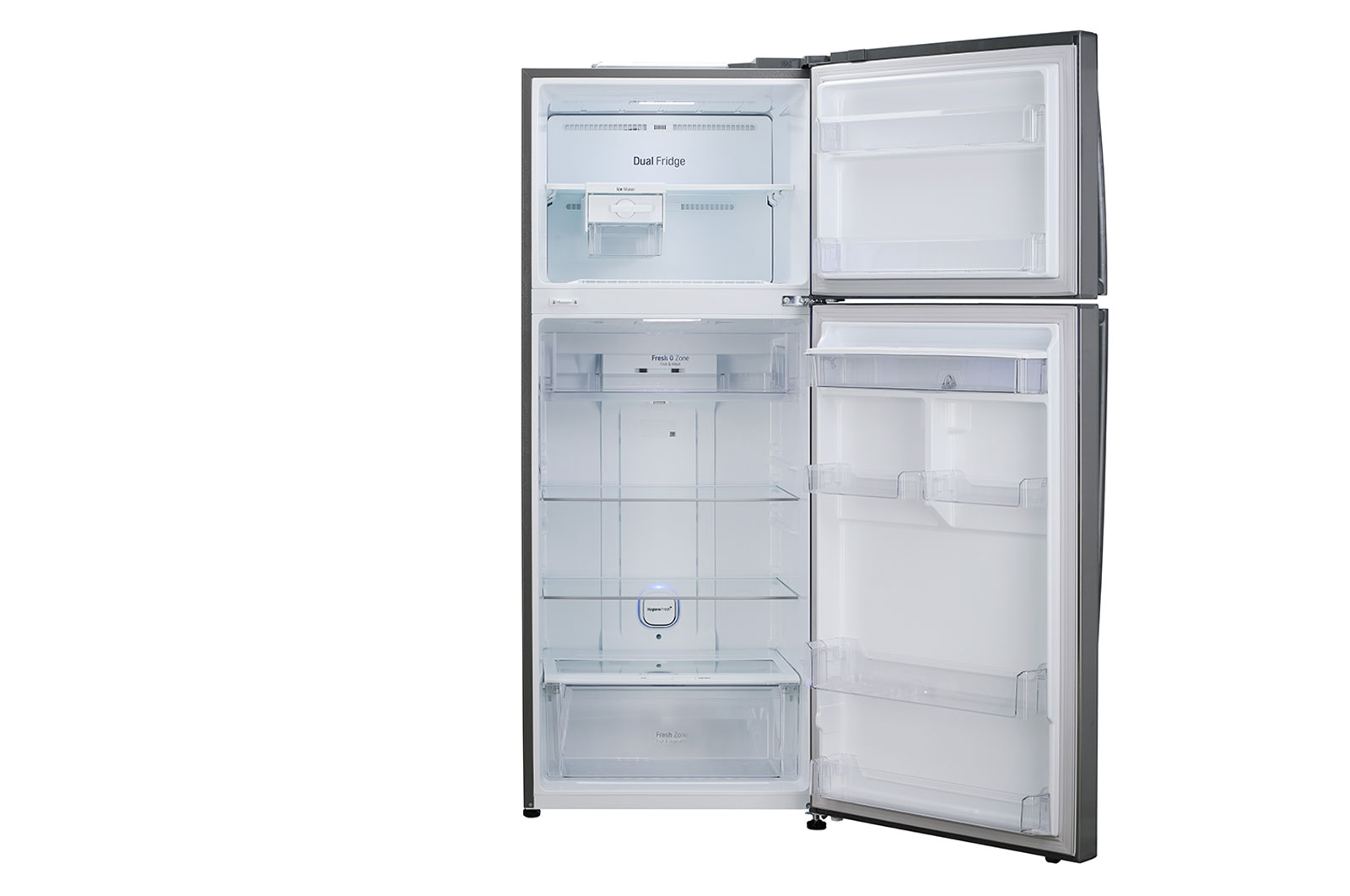 437L Top Freezer with DoorCooling+™ in Shiny Steel LG NP