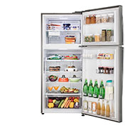LG 437 Litres Fridge with Smart Inverter Compressor, Door Cooling+™, Smart Diagnosis™, Auto Smart Connect™, LG GL-M433PZI Front View with content, GL-M433PZI, thumbnail 2