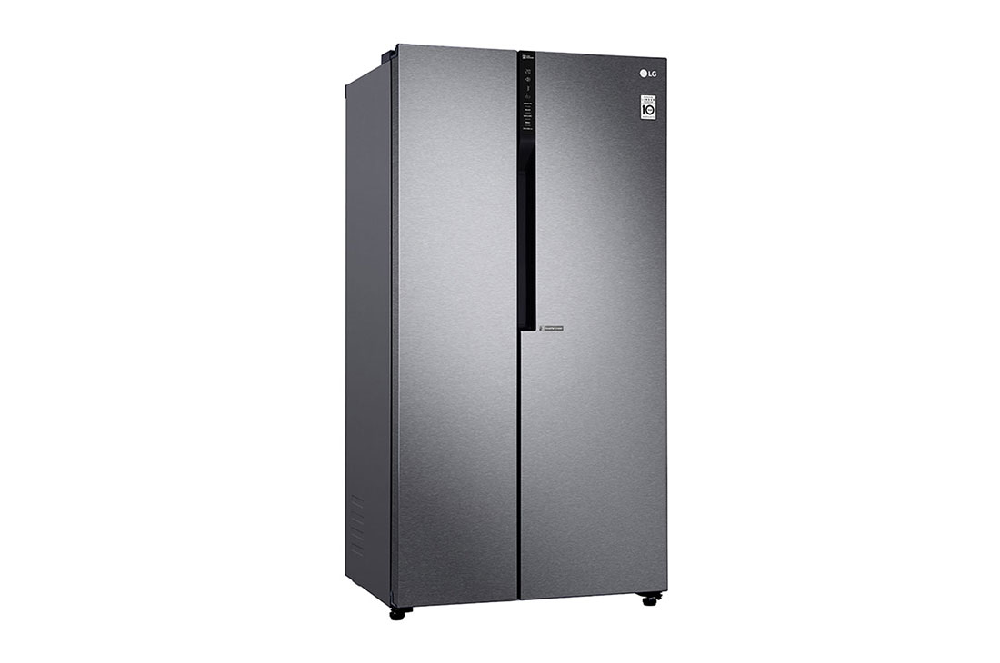 LG 613L Side-by-Side Refrigerator in Dark Grapite, 30 degree right side view, GS-B6181DS, thumbnail 11