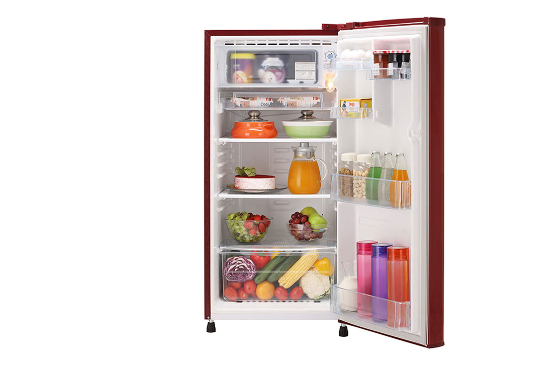 LG 188 L, Fastest In Ice Making, Toughened Glass Shelves, GL-B200RPR, GL-B200RPR, thumbnail 2