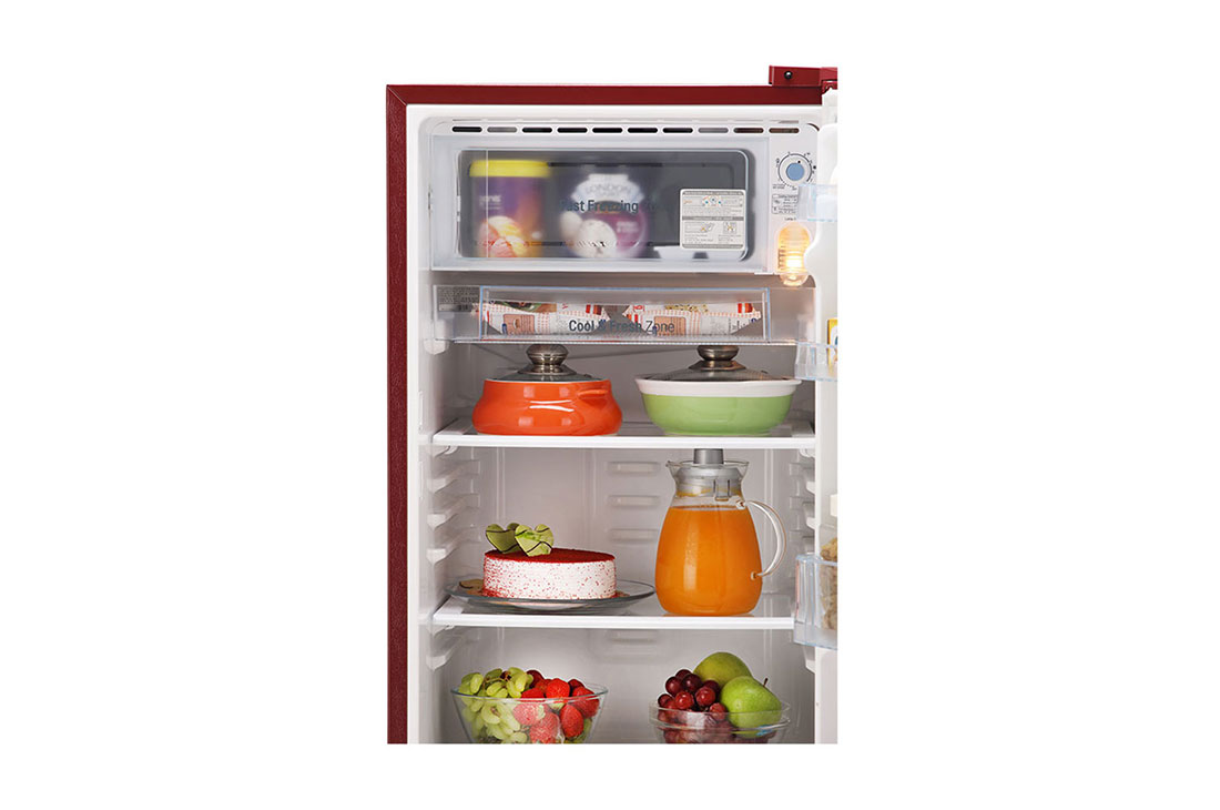 LG 188 L, Fastest In Ice Making, Toughened Glass Shelves, GL-B200RPR, GL-B200RPR, thumbnail 3