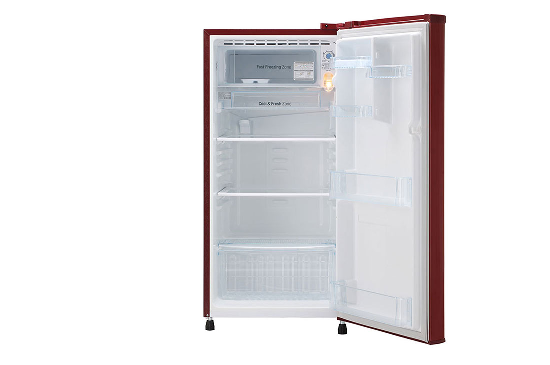 LG 188 L, Fastest In Ice Making, Toughened Glass Shelves, GL-B200RPR, GL-B200RPR, thumbnail 4