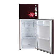 LG 260 Litres Frost Free Refrigerator With Smart Inverter Compressor, Multi Air Flow, LED Lighting, MOIST ‘N’ FRESH, LG GL-K272SPTL Front View Bottom Door Open, GL-K272SPTL, thumbnail 5