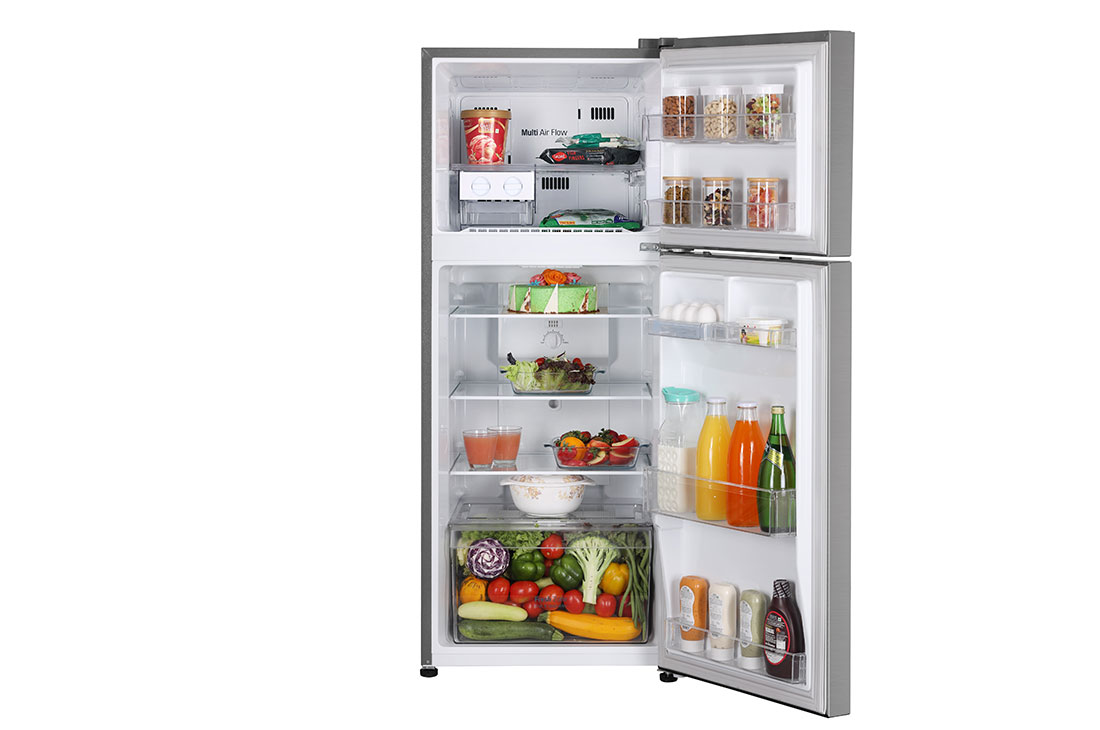 LG 260 Litres Frost Free Refrigerator With Smart Inverter Compressor, Smart Diagnosis™, Auto Smart Connect™, MOIST ‘N’ FRESH, GL-B292RVBN.APZQ Freezer Open View, GL-K292SLTL, thumbnail 3