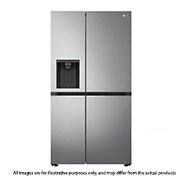 LG 674L side-by-side-fridge with Smart Inverter Compressor in Platinum Silver, 617L side-by-side-fridge with Smart Inverter Compressor in Platinum Silver, GS-L6172PZ, thumbnail 1
