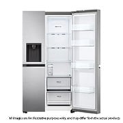 LG 674L side-by-side-fridge with Smart Inverter Compressor in Platinum Silver, 617L side-by-side-fridge with Smart Inverter Compressor in Platinum Silver, GS-L6172PZ, thumbnail 10