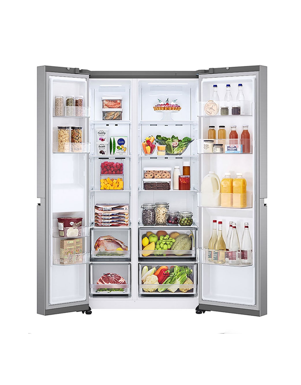 694L SidebySide Large Capacity Fridge in Silver LG NP
