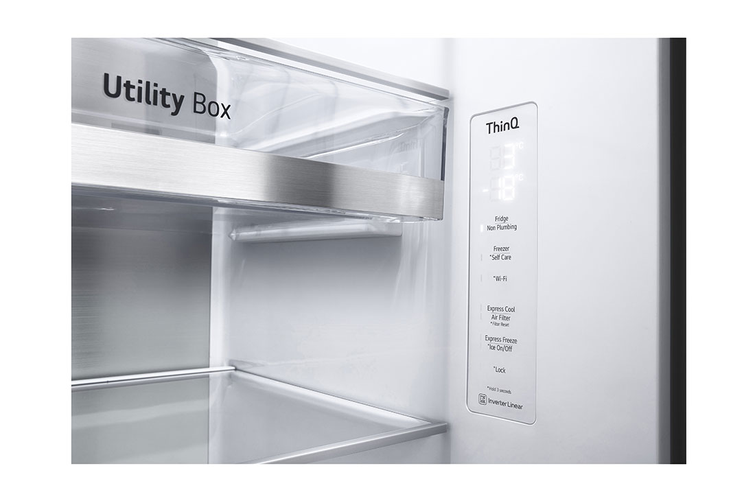 LG 674L Side by Side Fridge with InstaView Door-in-Door™ in Matt Black, GS-X6172MC, GS-X6172MC, thumbnail 10