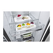 LG 674L Side by Side Fridge with InstaView Door-in-Door™ in Matt Black, GS-X6172MC, GS-X6172MC, thumbnail 9