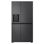 LG LinearCooling™, Side by Side Refrigerators, Essence Matte Black, Front view, GS-L6354MC, thumbnail 1