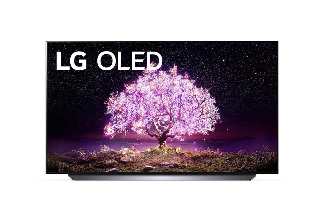 LG C1 55'' OLED 4K TV, front view, OLED55C1PTB