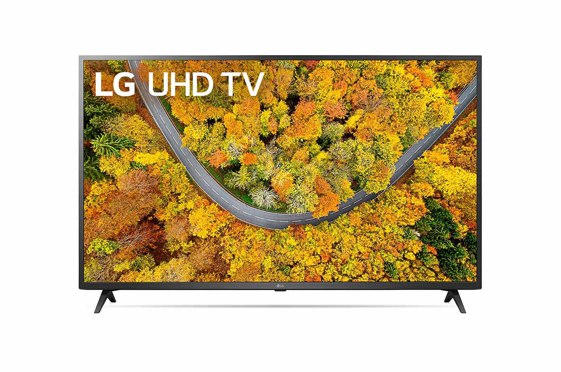 LG UP7550 65'' UHD 4K TV, LG 65UP7550PTC front view with infill image, 65UP7550PTC