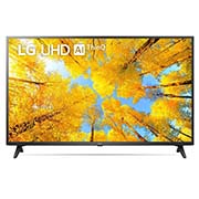 LG UQ75 55'' 4K Smart UHD TV, Front view With Infill Image and Product logo, 55UQ7550PSF, thumbnail 1