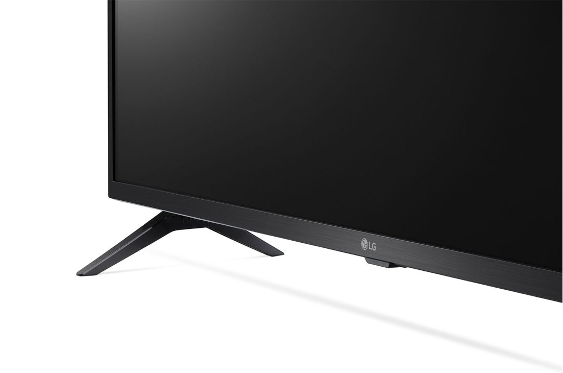 LG UP7550 43'' UHD 4K TV, close-up view of stand, 43UP7550PTC, thumbnail 6