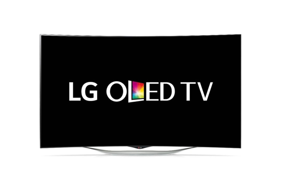 LG 55” (139cm) CURVED OLED TV, Front view with LG OLED TV on screen, 55EC930T, thumbnail 2