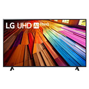 LG UHD TV AI UT80 75 inch 4K Smart TV  | Magic Remote | Wall Mounted | TV Stand | Ultra HD 4K resolution | AI ThinQ™, Front view of UT80 with LG UHD AI ThinQ, and 2024 on screen, 75UT8050PSB, thumbnail 1