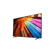 LG UHD TV AI UT80 75 inch 4K Smart TV  | Magic Remote | Wall Mounted | TV Stand | Ultra HD 4K resolution | AI ThinQ™, Slightly-angled left-facing side view of UT80, 75UT8050PSB, thumbnail 3