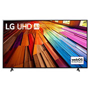 LG UHD TV AI UT80 86 inch 4K Smart TV  | Magic Remote | Wall Mounted | TV Stand | Ultra HD 4K resolution | AI ThinQ™, Front view of UT80 with LG UHD AI ThinQ, and 2024 on screen, 86UT8050PSB, thumbnail 1