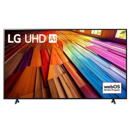 Front view of UT80 with LG UHD AI ThinQ, and 2024 on screen2