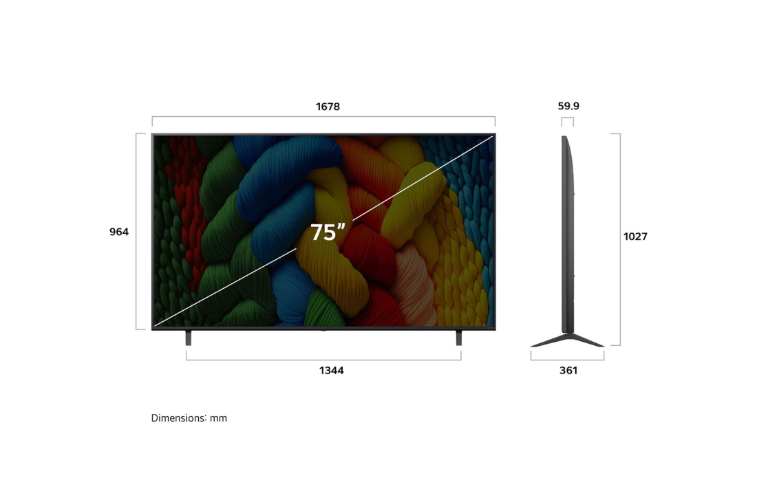 LG 75 Inch LG NanoCell AI NANO80 4k Smart TV , 75NANO80ASA, thumbnail 4