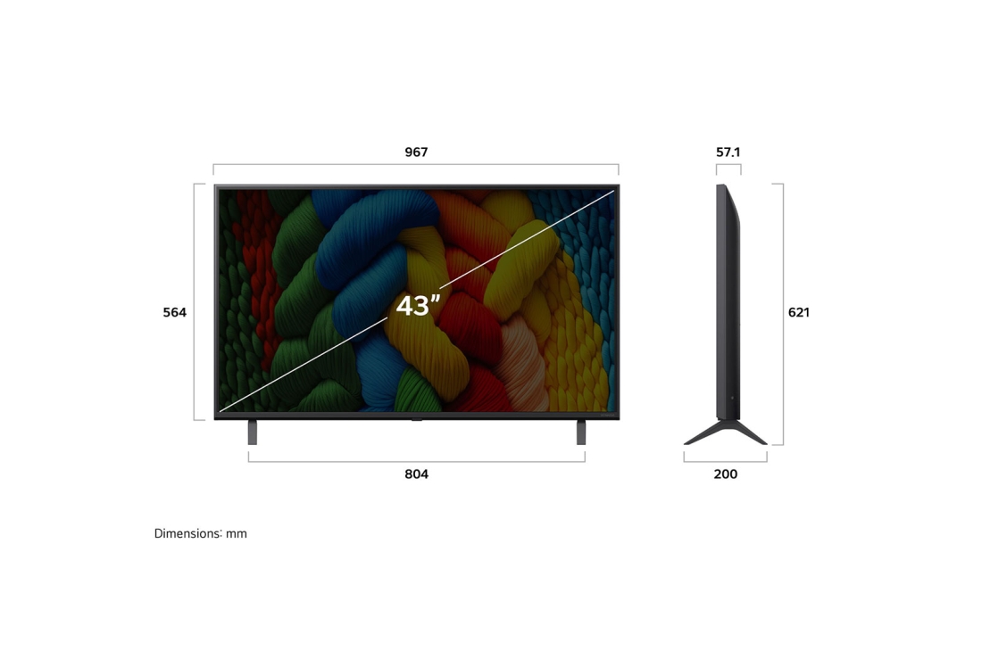 LG 43 Inch LG NanoCell AI NANO80 4k Smart TV 2025, 43NANO80ASA, thumbnail 4