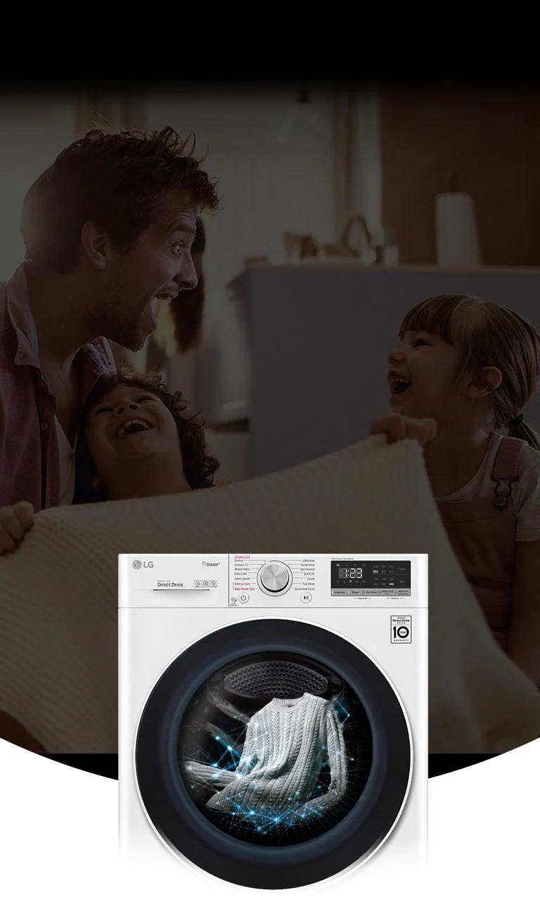 LG AI WASHING MACHINE THAT DETECTS. THINKS. CARES4