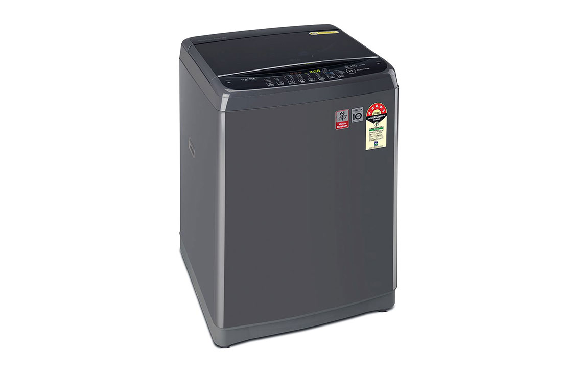 LG 9kg, Top Load Washing Machine in Middle Black, LG T2109VSAB 9kg Left View, T2109VSAB, thumbnail 5