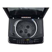 LG 9kg, Top Load Washing Machine in Middle Black, LG T2109VSAB 9kg Top Perspective Open View, T2109VSAB, thumbnail 4