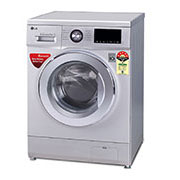 LG 7.0Kg, 6 Motion Direct Drive Washer, Touch Panel, Luxury Silver, Smart Diagnosis™, Baby Care, Front Load Washing Machine, LG FC1007S5L Right View, FC1007S5L, thumbnail 3