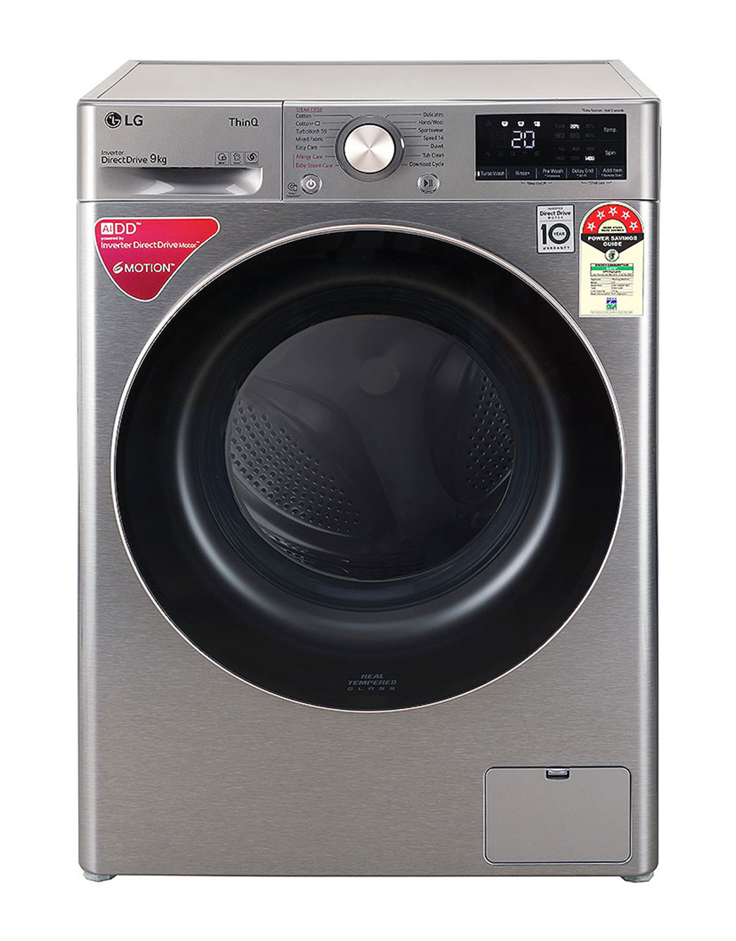 9KG TurboWash™ Front Load Washing Machine in Silver