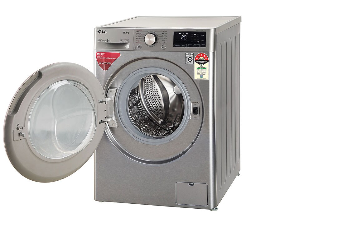 9KG TurboWash Front Load Washing Machine in Silver LG NP
