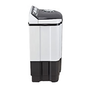 LG Wash 7.0kg and Spin 5.5kg, 5 Star, Rust Free Body, Wind Jet Dry, Color : Dark Gray, LG TT-101R3S Side View, TT-101R3S, thumbnail 9