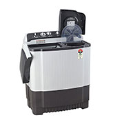 LG Wash 7.0kg and Spin 5.5kg, 5 Star, Rust Free Body, Wind Jet Dry, Color : Dark Gray, LG TT-101R3S Left View Open, TT-101R3S, thumbnail 6