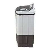 LG Wash 7.0kg and Spin 5.5kg, 5 Star, Rust Free Body, Wind Jet Dry, Color : Dark Gray, LG TT-101R3S Side View, TT-101R3S, thumbnail 10