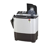 LG Wash 7.0kg and Spin 5.5kg, 5 Star, Rust Free Body, Wind Jet Dry, Color : Dark Gray, LG TT-101R3S Right View Open, TT-101R3S, thumbnail 8