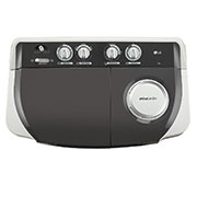 LG Wash 7.0kg and Spin 5.5kg, 5 Star, Rust Free Body, Wind Jet Dry, Color : Dark Gray, LG TT-101R3S Top View, TT-101R3S, thumbnail 3