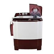 LG 7.5 kg 5 Star Semi-Automatic Top Loading Washing Machine (P7515SRAZ, Burgundy, Roller Jet Pulsator), Front View Open, P7256R3F, thumbnail 2