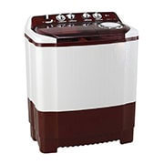 LG 7.5 kg 5 Star Semi-Automatic Top Loading Washing Machine (P7515SRAZ, Burgundy, Roller Jet Pulsator),  Left View Open, P7256R3F, thumbnail 6