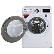 LG 7.0kg, AI Direct Drive™ Washer with Steam™ & TurboWash, Front View Open, FV1207S4W, thumbnail 2
