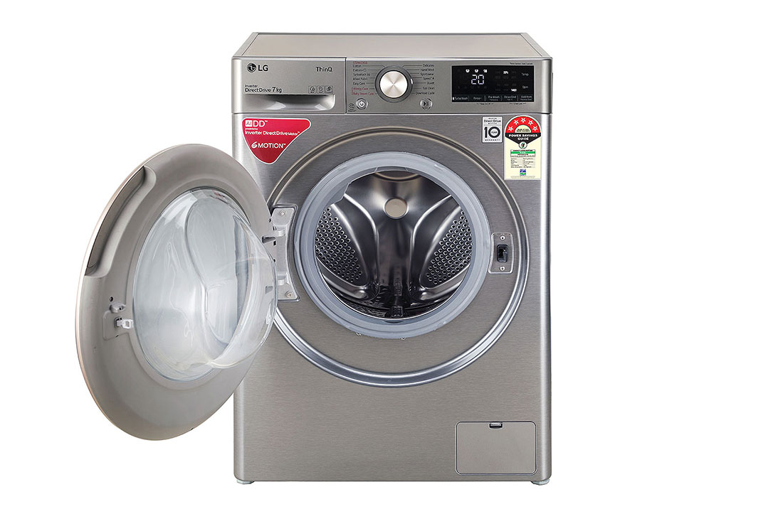 7KG AI DD Front Load Washing Machine in Silver LG NP