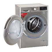 LG 7.0 kg, Front Load Washing Machine with AI Direct Drive™ Washer with Steam™ & TurboWash (FV1207S4P), -Left-View-Open, FV1207S4P, thumbnail 7