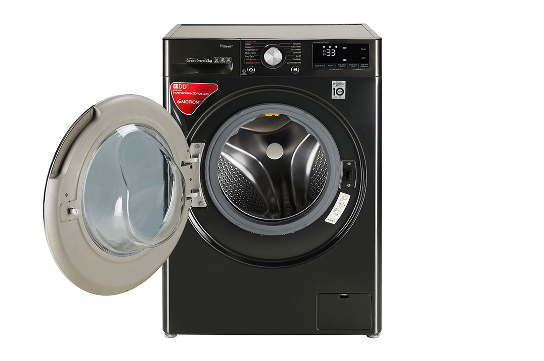 Buy LG 2023 8kg Front Load Washing Machine, Black Online in UAE