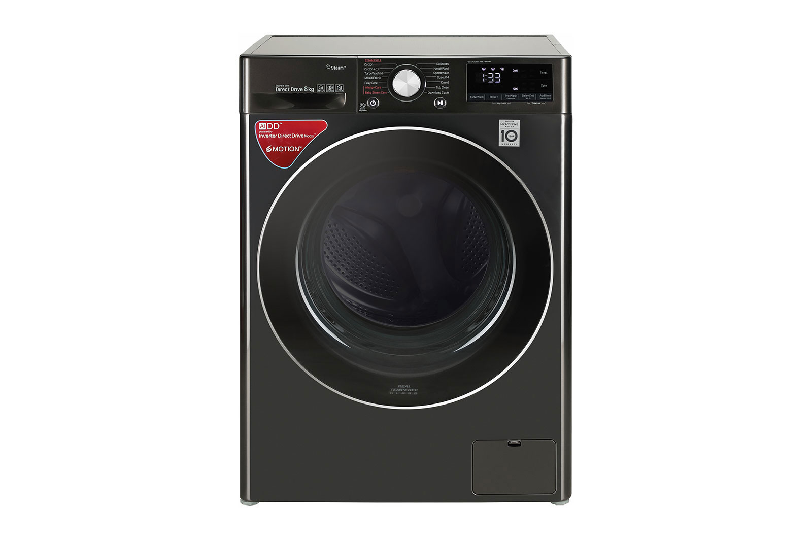 8KG LG ThinQ™ Front Load Washing Machine in Black LG NP