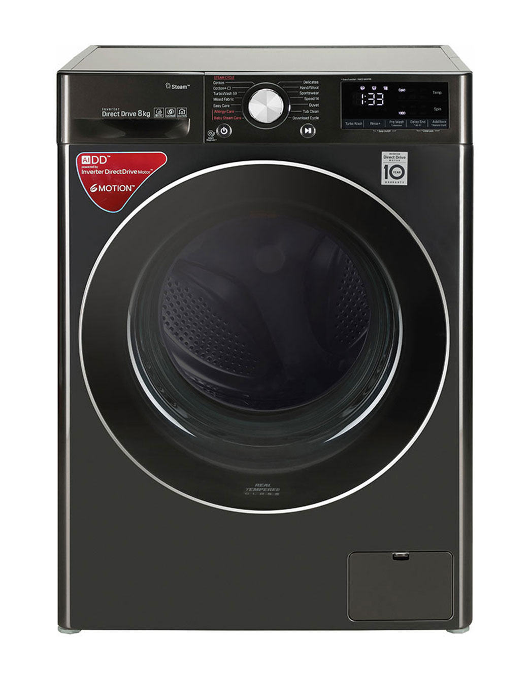 8KG LG ThinQ™ Front Load Washing Machine in Black LG NP