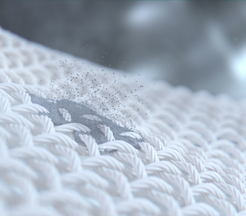 This is a video showing how dirt and stains are removed from the laundry inside the washing machine.